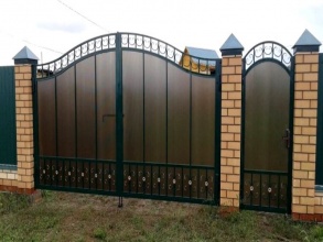 Кованые заборы с поликарбонатом 12 метров фото в Мытищах