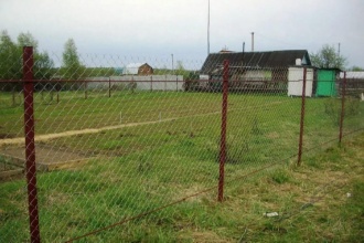 Забор из сетки рабицы в натяг с протяжкой арматуры 90 метров фото недорого под ключ